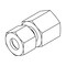 Tompkins Hydraulic Fitting, Metric CompressionL10(16X1.5) -04BSPP FEMALE STUD CPLG MC6062-L10-04 - alternate 1